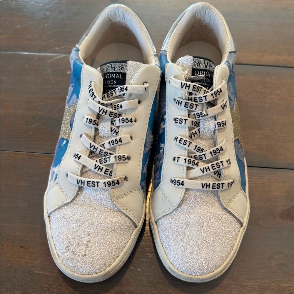 Vintage Havana Blue and White Sneakers
